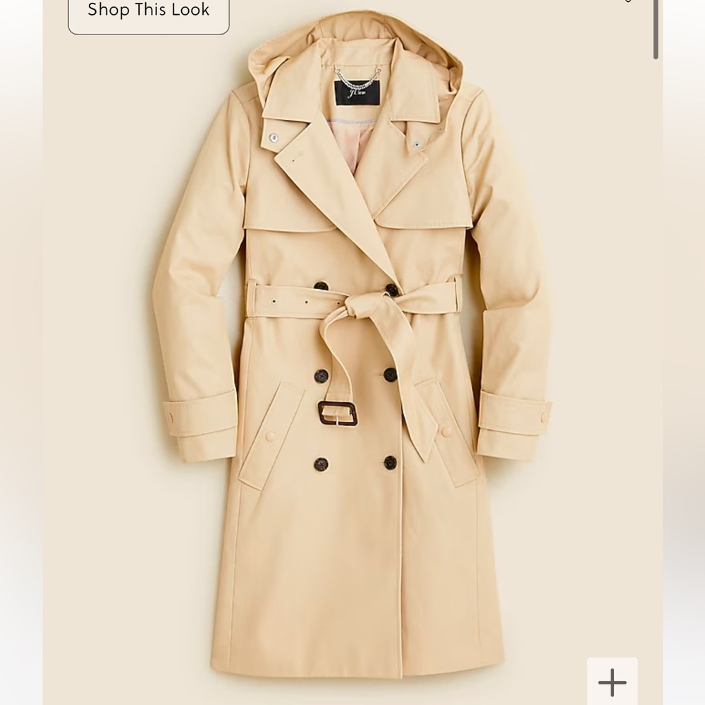 J. Crew Tan Trench Coat